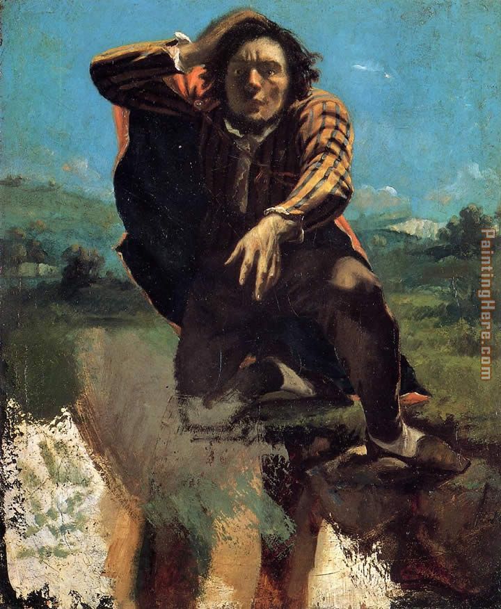 The Desperate Man painting - Gustave Courbet The Desperate Man art painting